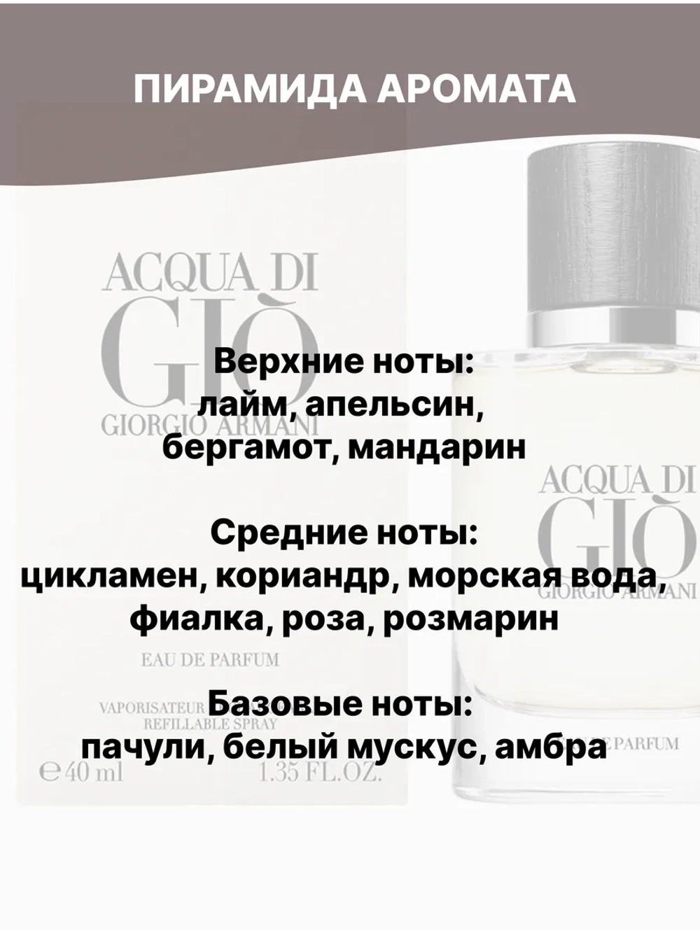Отдушка Armani Aqua di gio 50 гр