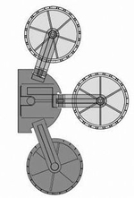 Колеса транспортировочные кормовые, универсальные, "Supercompact" (10247787)