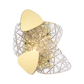 Светильник настенный 2*Е14 6582/2W золотой/прозрачный Queeny Lumion
