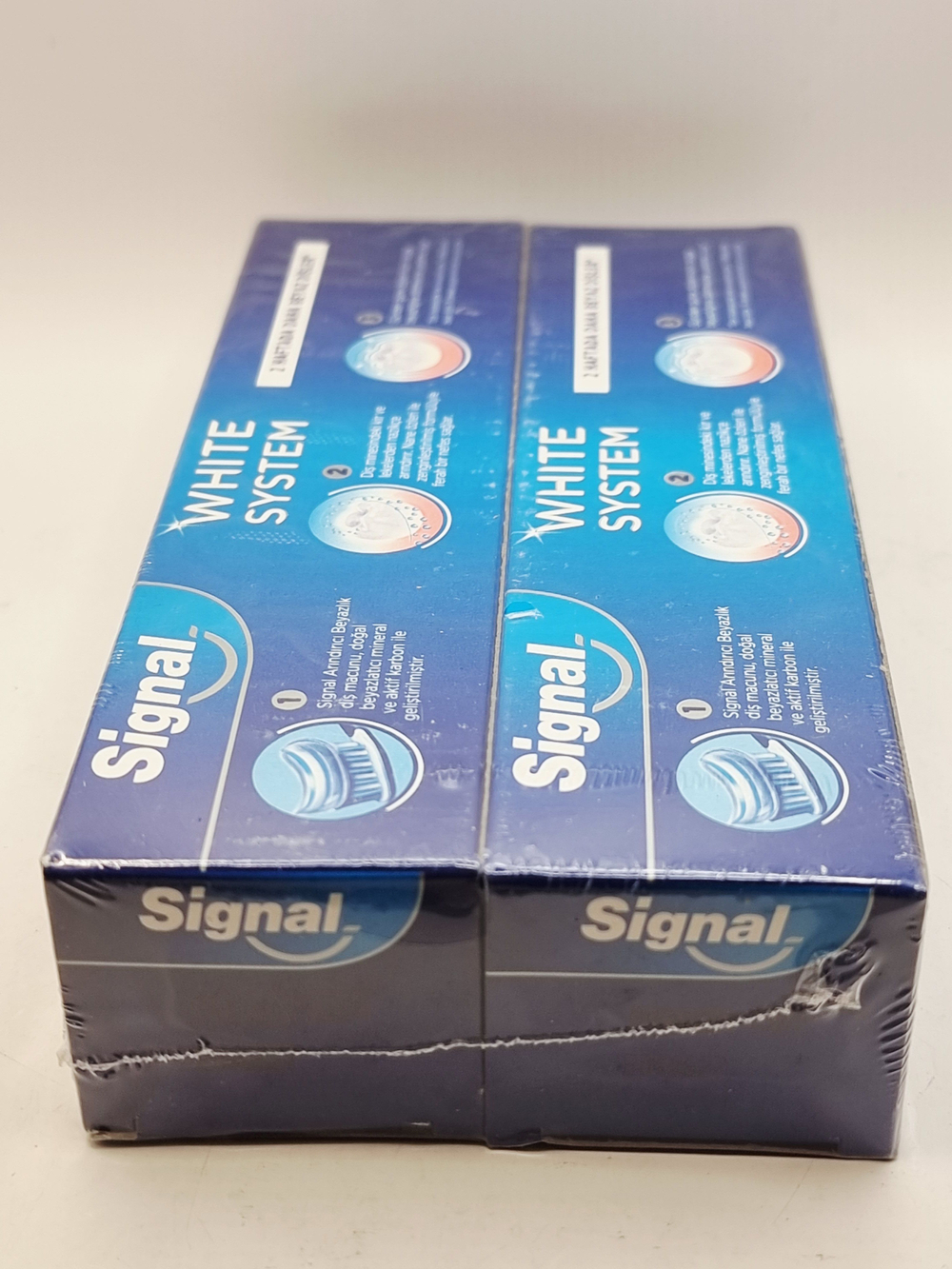 Signal Зубная паста White System Очищающая белизна с активированным углем (75x2) 150 мл (Египет)
