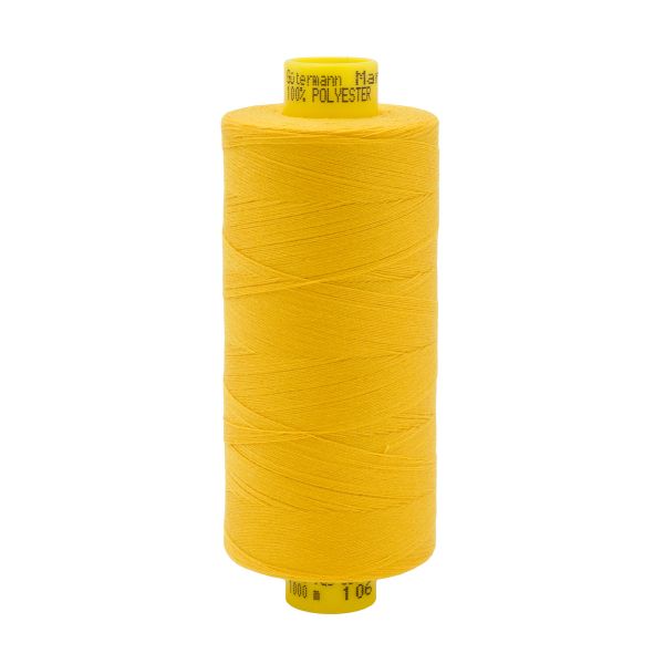 Нитка Gutermann Mara 150 (1000 метров), 1 кат., особо тонкая | 106 т.желтый