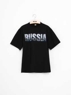Футболка RUSSIA, ч/б