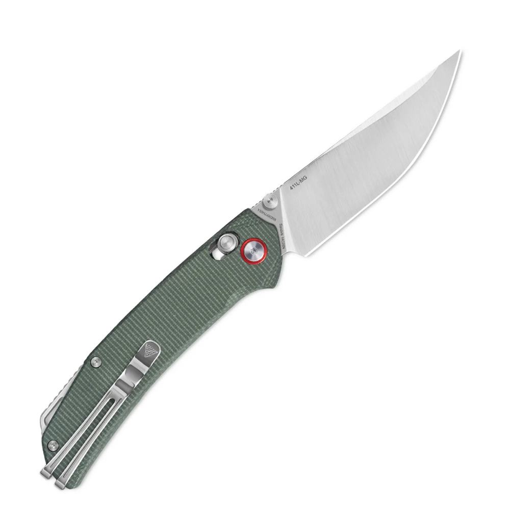 Нож складной SRM 411L-MG Asika Satin (14C28N, Green Micarta)