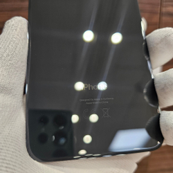 Крышка для iPhone XS Max - задняя стеклянная панель "премиум качество" (чёрного цвета)
