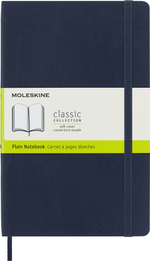 Блокнот Moleskine Classic Soft (QP618B20) Large 130х210мм 192стр. нелинованный мягкая обложка синий сапфир