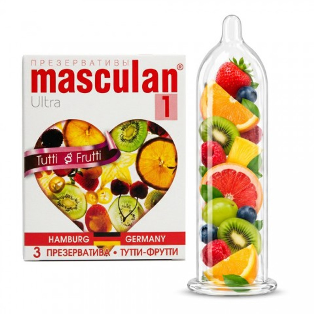 Презервативы MASCULAN 1 ULTRA тутти-фрутти (3 шт.)