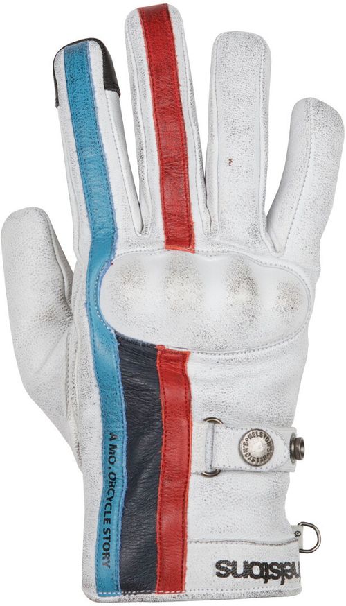 Купить Мотоперчатки Кожаные Helstons Burton Cuir / Белый