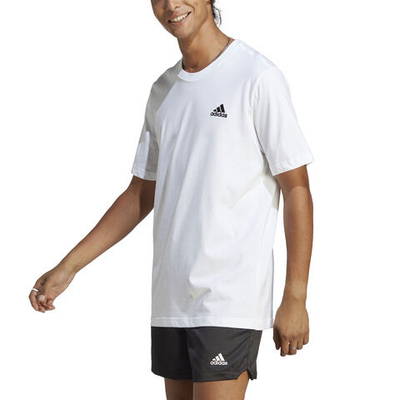 Мужское теннисное поло adidas Essentials Single Jersey Embroidered Small Logo T-Shirt Men - White