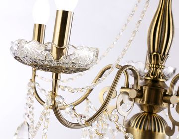 Подвесная люстра с хрусталем 5*E14 TR4949/5 SB/CL бронза/прозрачный Traditional Classic Ambrella