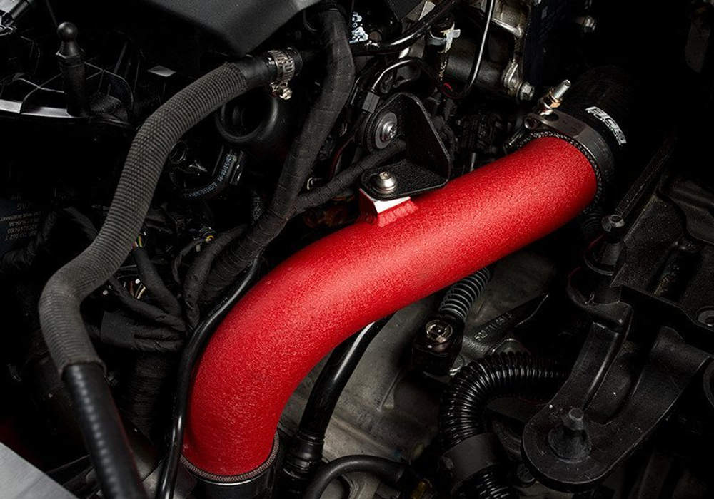 Пайп кит ECS Tuning Volkswagen, Audi, Seat, Skoda, Cupra MQB Gen3/Gen4 1.8/2.0T High Flow Turbo Outlet Pipe Kit - Wrinkle Red