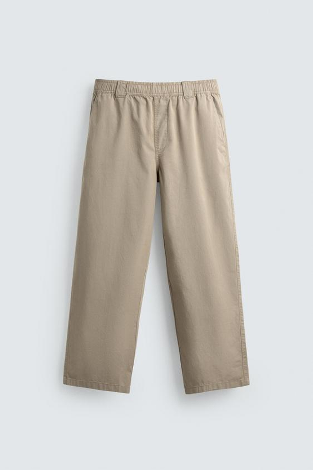ZARA ХЛОПКОВЫЕ БРЮКИ RELAXED FIT, РЫЖЕВАТО-КОРИЧНЕВЫЙ