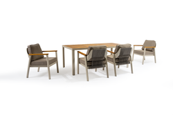 Комплект мебели Isra Dining Set. Алюминий, ироко. Поставка 45 дней.
