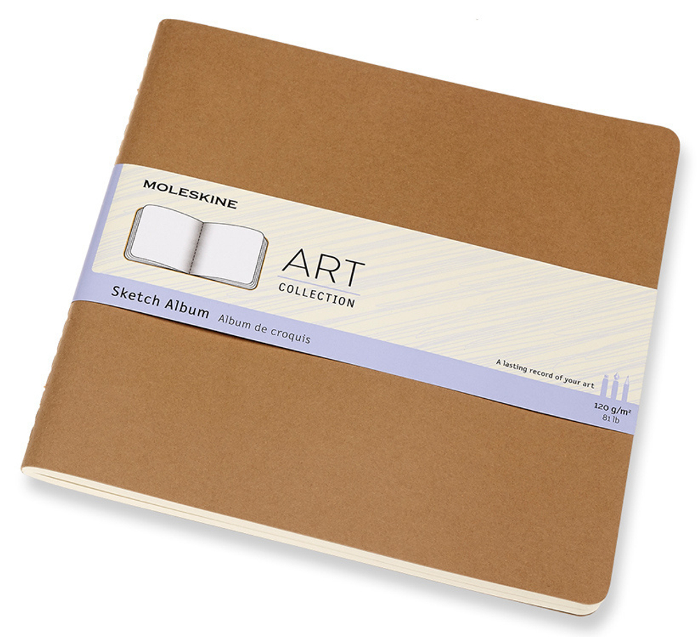 Блокнот для рисования Moleskine Art Cahier Sketch Album (ARTSKA5P3) 190x190мм обложка картон 88стр. бежевый