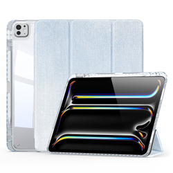 Чехол книжка синего цвета от Dux Ducis для Apple iPad Pro 13 с 2024 года, серия Unid Series Case, с держателем Apple Pencil и функцией автоматического перехода в спящий режим