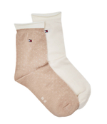 Носки 2 пары SHORT DROPPED ROLL TOP Tommy Hilfiger - кремовый(701224911)