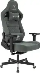 Кресло игровое Knight Hunter серый Alfa 44 искусственная замша с подголов. крестов. металл