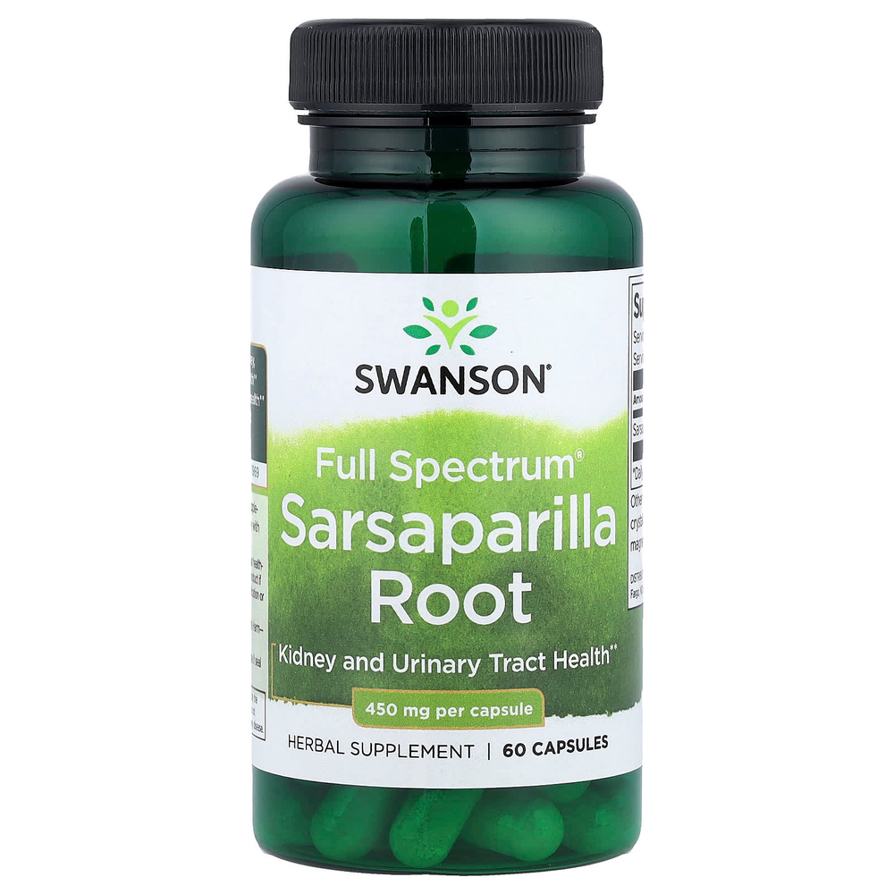 Swanson Vitamins, Full Spectrum®, корень сарсапарели, 450 мг, 60 капсул