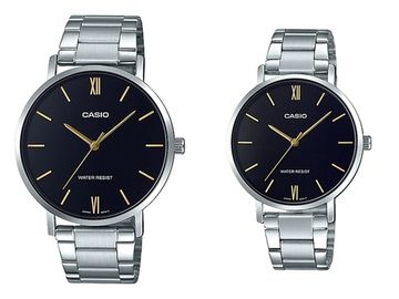 Парные часы Casio Standard: MTP-VT01D-1B и LTP-VT01D-1B