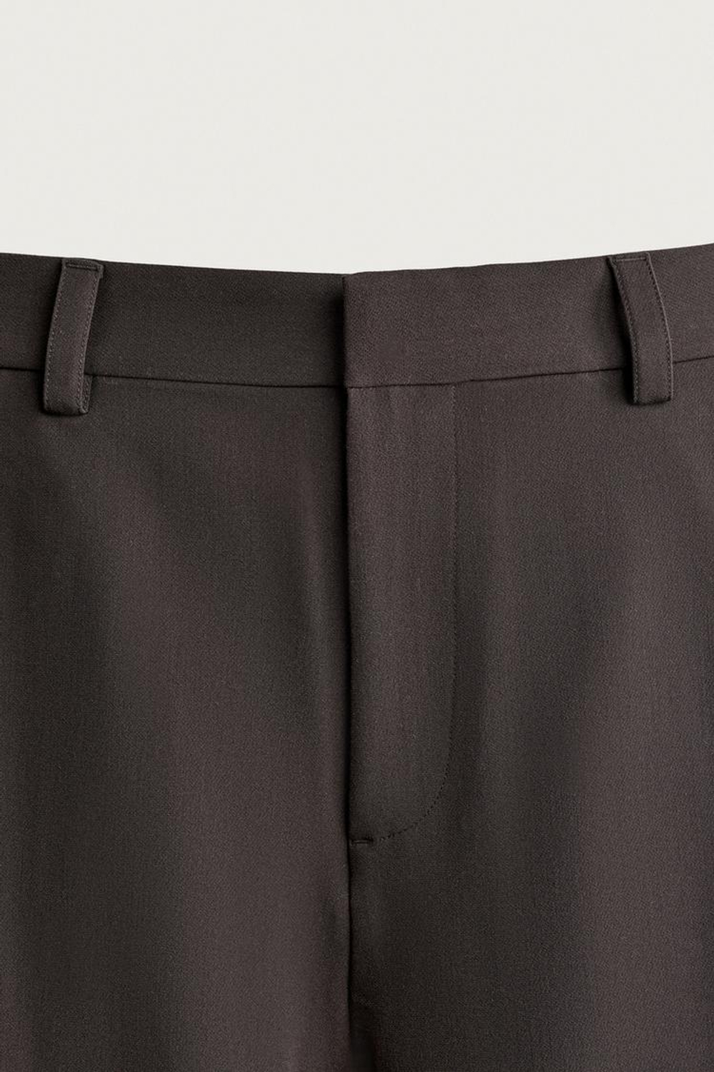 ZARA БРЮКИ WIDE FIT С БОКОВЫМИ СКЛАДКАМИ, ШОКОЛАДНЫЙ