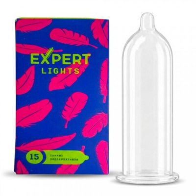 Презервативы EXPERT LIGHTS № 12+3 (ультратонкие), 12+3 шт.