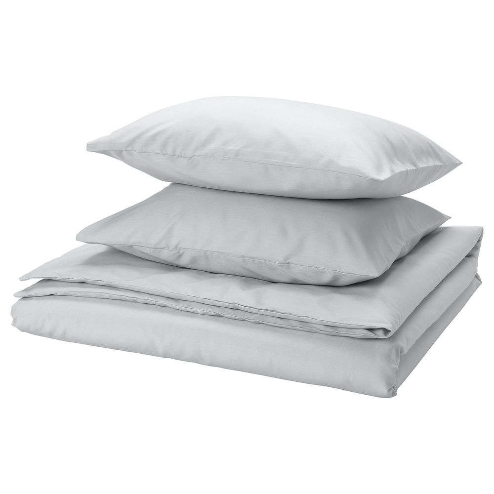 IKEA PILTANDVINGE  (ИКЕА ПИЛТАНДВИНГЕ)  -  Пододеяльник и 2 наволочки - серый 200x200/50x60 см