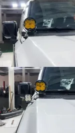 Крепление для установки дополнительного света для Toyota Land Cruiser Prado 250 LC250 Крузак Тойота доп фары кронштейны крепления