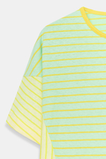 ХЛОПКОВАЯ ФУТБОЛКА В ПОЛОСКУ С ЛЬНОМ — ZARA