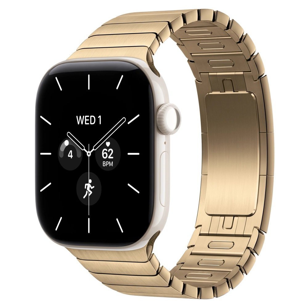 Умные часы Apple Watch Series 12 GPS + Cellular, 42mm, Pearl White Ceramic Case with Radiant Gold Link Bracelet