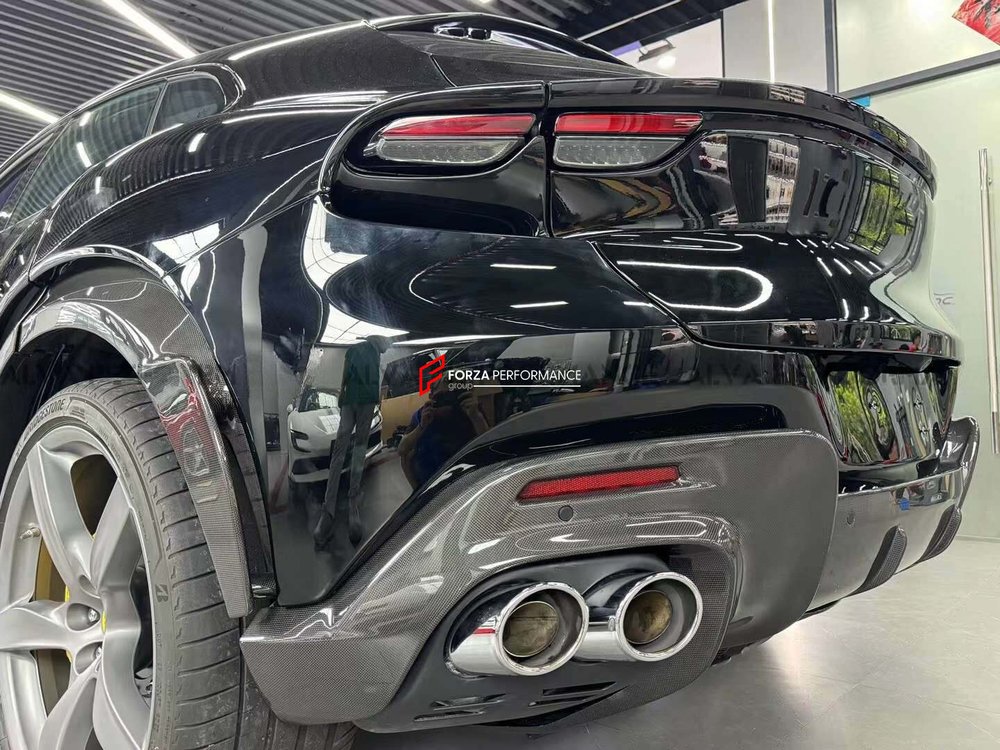 Карбоновый диффузор заднего бампера для Ferrari Purosangue 2023+ Феррари Пуросанг