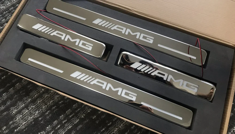 Пороги с подсветкой AMG для Mercedes Benz G-class W464 W463A G500 G450 G550 G63 2018+ Мерседес бенз Гелик гелентваген