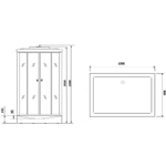 Душевая кабина Niagara Luxe 120x80 NG-7711GR с гидромассажем