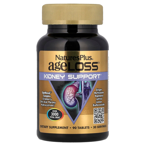 NaturesPlus, AgeLoss® Kidney Support, 90 таблеток