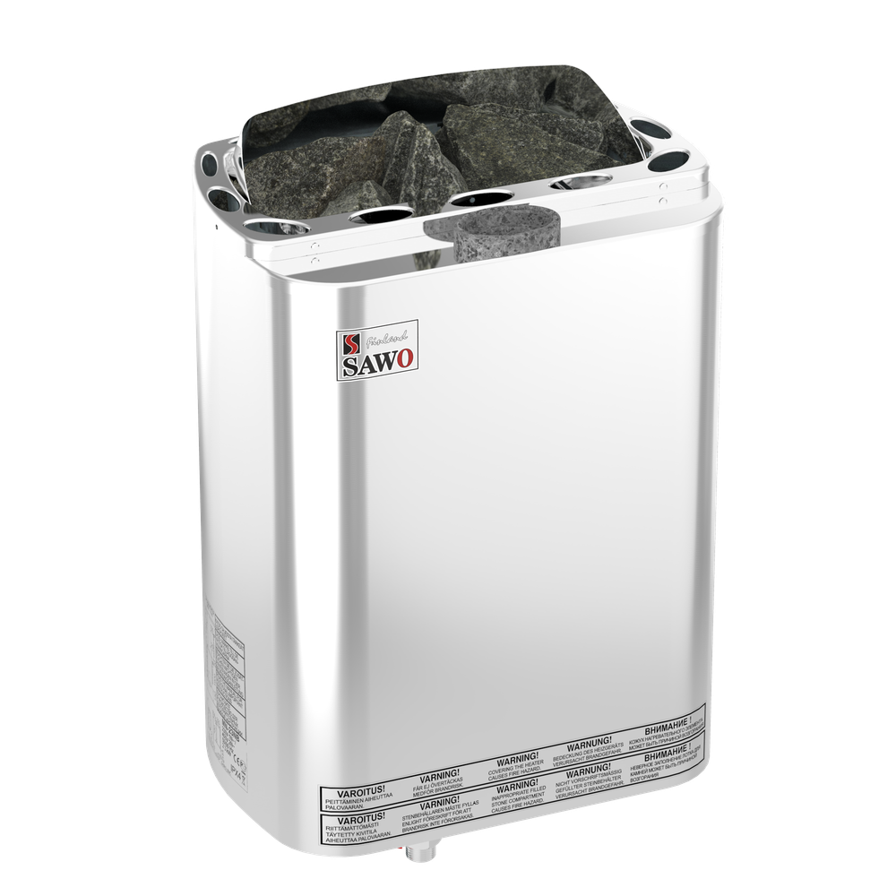 Электрическая печь SAWO MINI COMBI MNC-36NS-Z (3,6 кВт, с парогенератором, выносной пульт, внутри оцинковка, снаружи нержавейка)