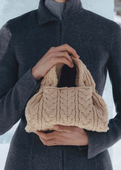 POLENE СУМКА NUMERO NEUF MINI MERINO, ЭКРЮ