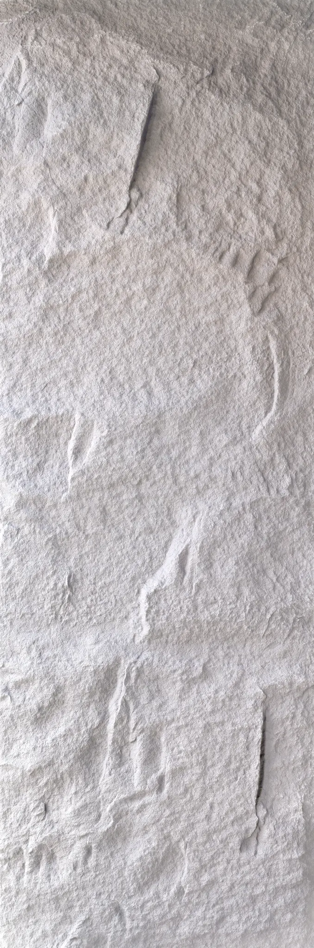Полиуретановая панель под камень, Белый / Stone Panel Rock Stone 1-White 2400х800х55 мм