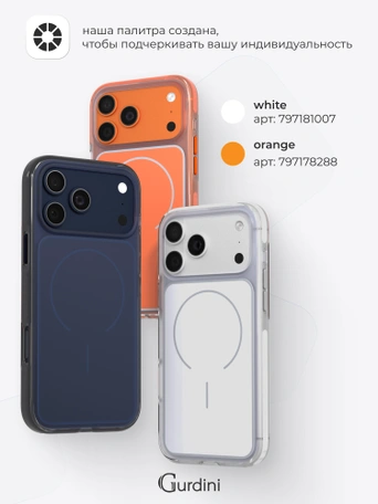 Чехол накладка iPhone 17 Pro Max / 18 Pro Max 6.9" Gurdini Sunrise Design with Magsafe White