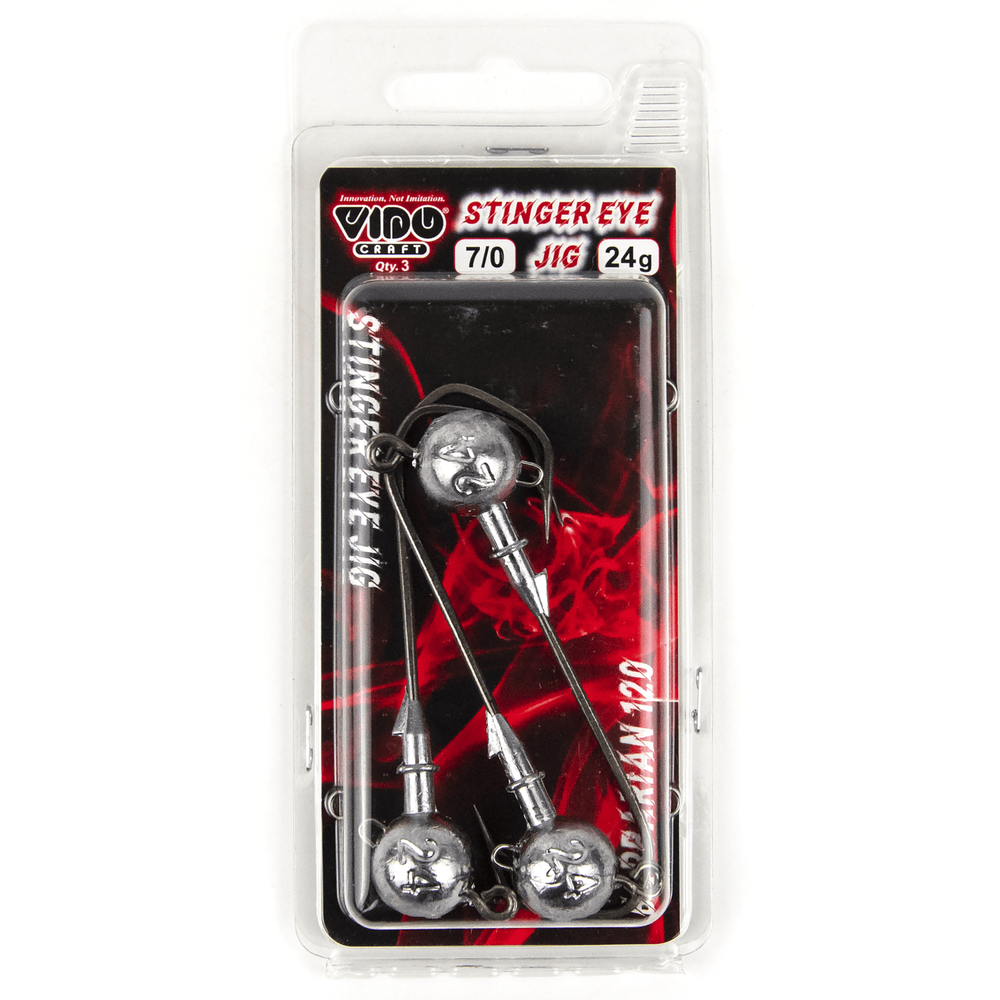 Джиг некрашеный Stinger Eye Jig, крючок Vido Craft VD-079 7/0 (3шт/уп)