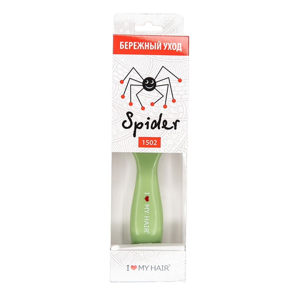 I Love My Hair Щётка "Spider Classic" 1502 L, глянцевая зелёная