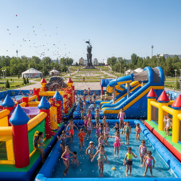 Надувной батут купить в Караганде недорого 🎉