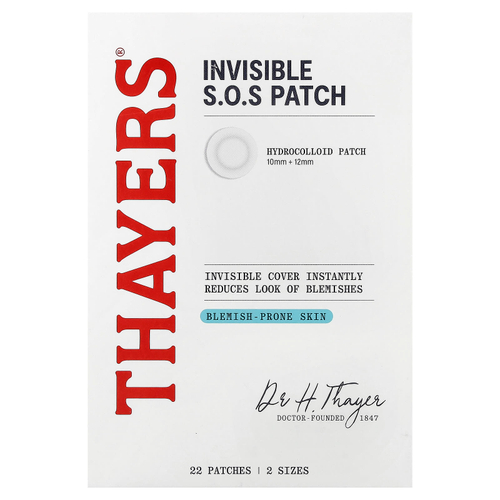 Thayers, Invisium SOS Patch, патчи для кожи, склонной к высыпаниям, 22 шт.