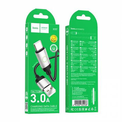 Кабель USB на Type-C Hoco X117 (black)