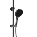 Душевая стойка Vincea Инспаер (Inspire) VSFS-3I12TGM термостатическая с изливом, 30см верх.душ, вороненая сталь