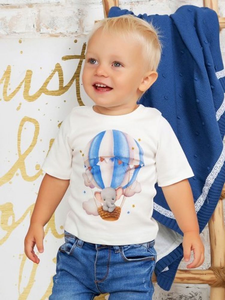 Футболка "Слоненок на воздушном шарике" для мальчика