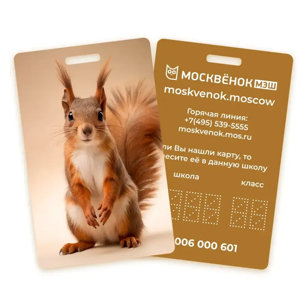 Карта Москвёнок ANIMALS №9 (проход + питание)