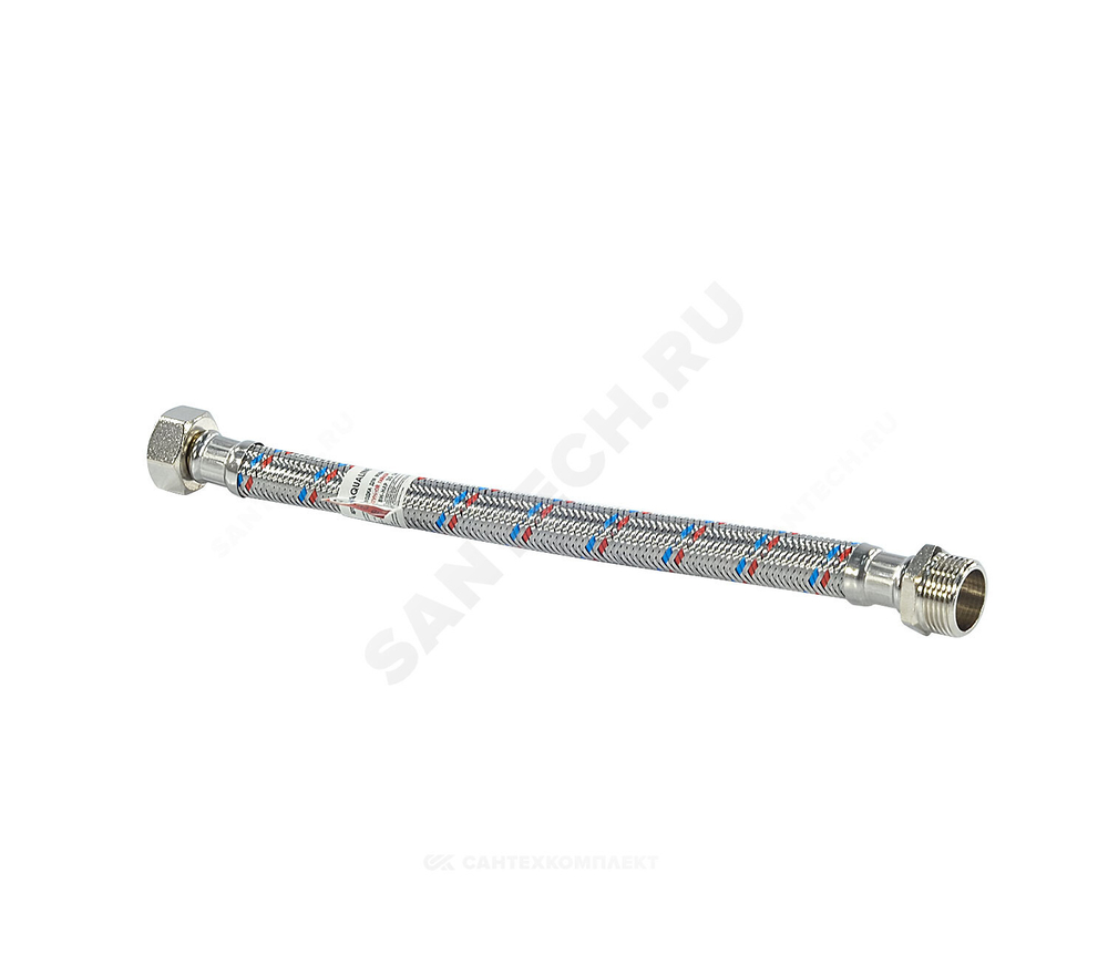 Подводка гибкая для воды нержавеющая оплетка ГИГАНТ 3/4" г-ш L=0.5м AQUALINE 04956