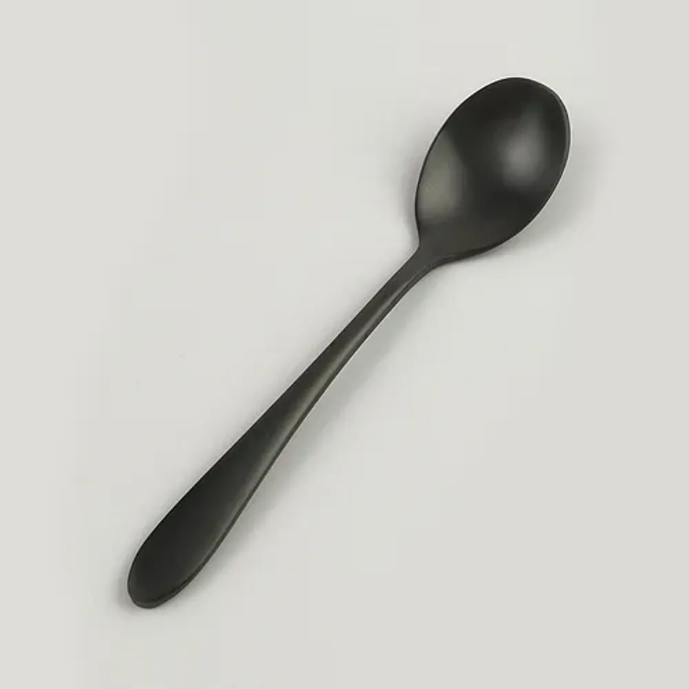Ложка чайная 14,3 см матовая черный цвет PVD Alessi-Black P.L. [12]