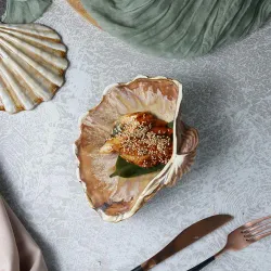 Блюдо для подачи 20*14,5 см h6 см 150 мл емкость для закусок Pearl Shell Frutti di Mare P.L. [1]