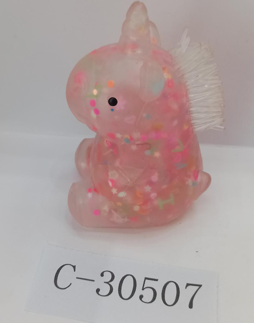 Мякиш Единорог с блестками 9 см, 3 цвета микс, с-30507
