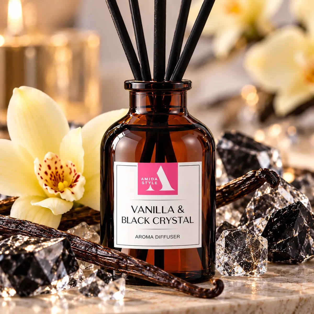 Aroma Style ароматический диффузор Vanilla & Black Crystal 100 мл — фото 3