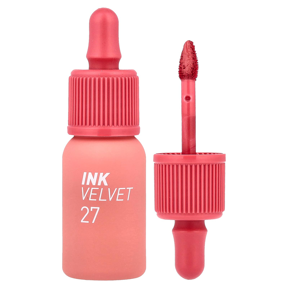 Peripera, Ink Velvet, тинт для губ, оттенок 27 клубничный нюдовый, 4 г (0,14 унции)